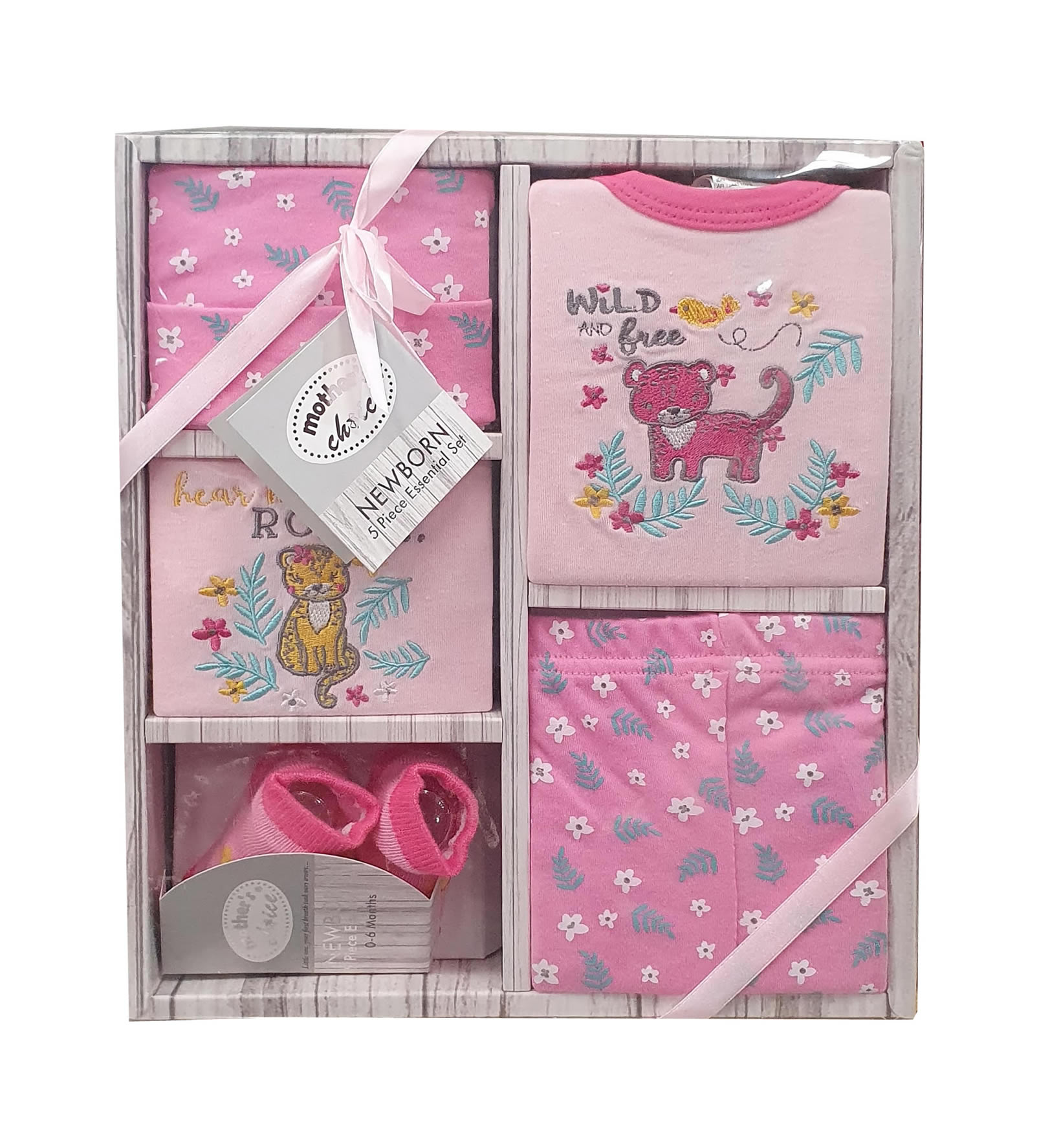 Mother’s Choice 5-Piece Essential Newborn Girl Gift Set (0-6 Months)